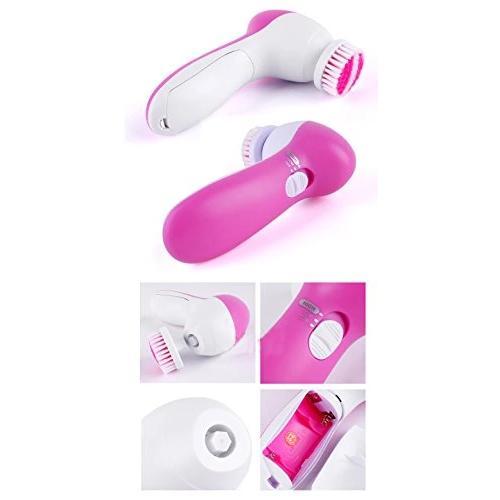 facial-5-in-1-beauty-care-massager-smooth-skin-face-beauty-massager-care-electric-machine-for-women-pink-white