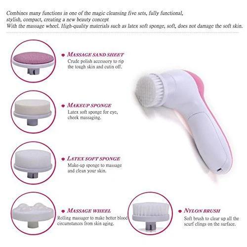 facial-5-in-1-beauty-care-massager-smooth-skin-face-beauty-massager-care-electric-machine-for-women-pink-white