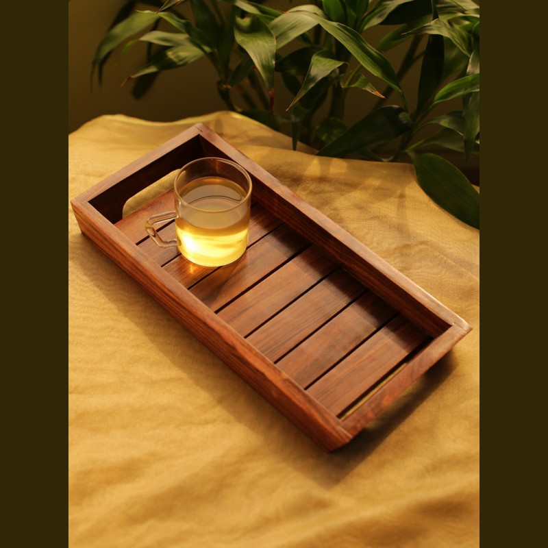 brown-handcrafted-rectangluar-wooden-tray