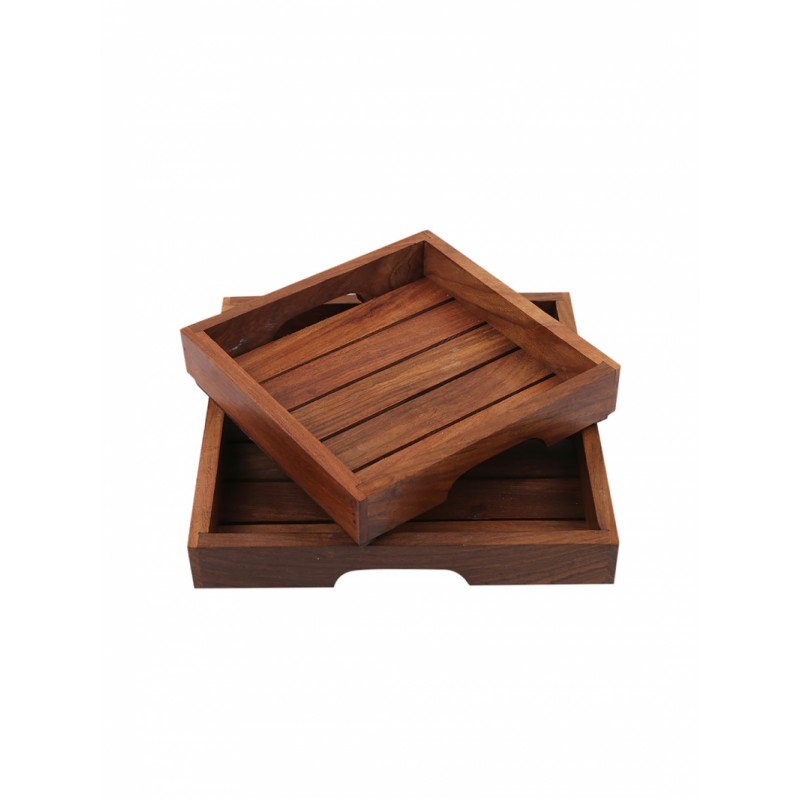 brown-set-of-2-printed-sheesham-wood-tray
