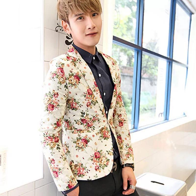 male-casualslim-printingsuit-jacket