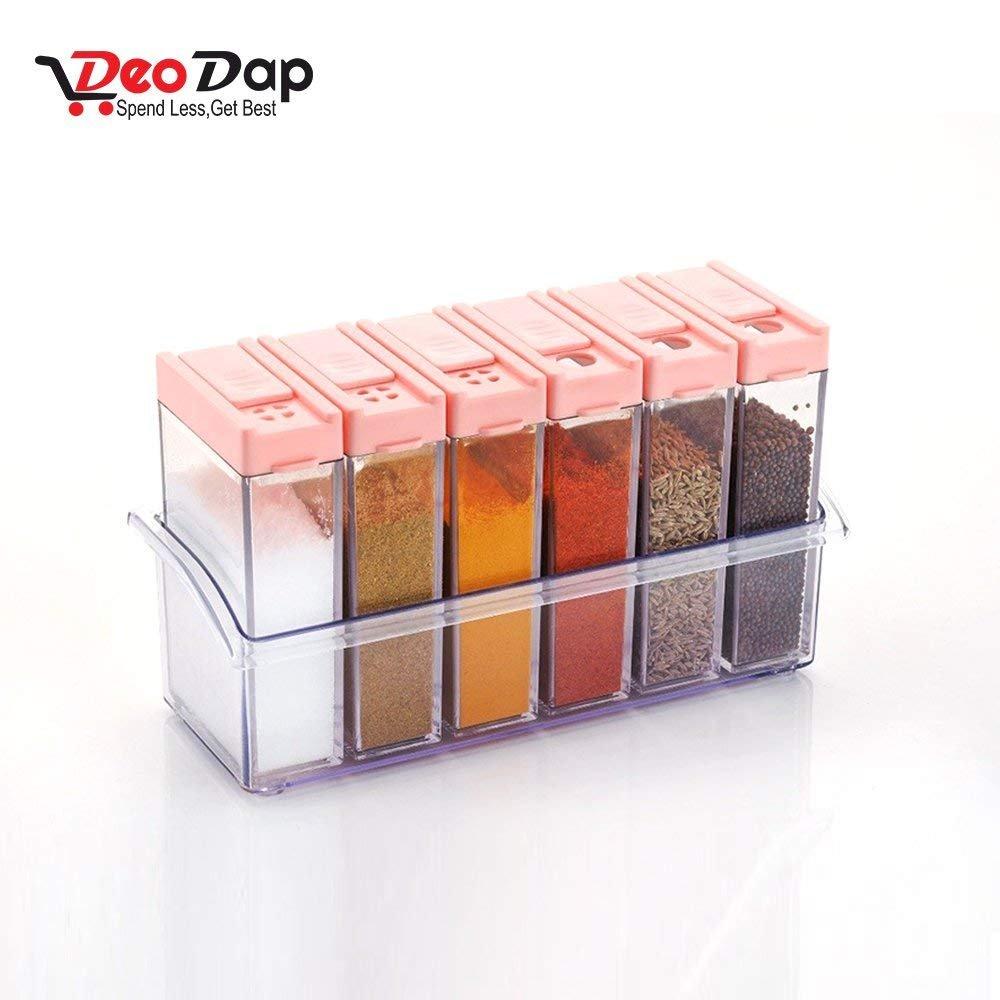 6-in-1-masala-box-spice-rack-seasoning-pcs-with-stand-new-beautiful-design-durable-premium-quality-piece-set-setspice-jar-kitchen-condiment-acrylic-storage-pc-set-for-dining-table-all-kind-of-spicesseasoningspowders-spice-set-6-piece-spice-set-plastic