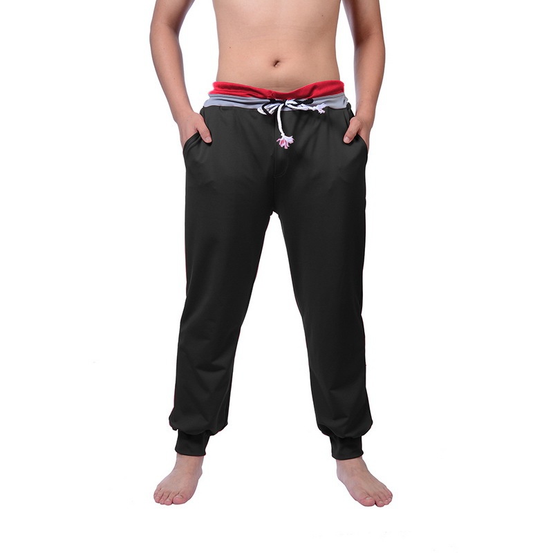 fourseasons-casual-pantssolidstraps-middle-waist-leisure-trousers