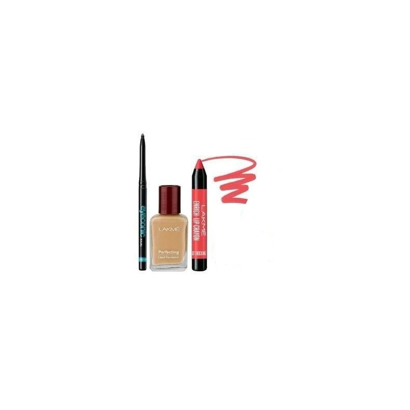 lakme-combo-kajal-foundation-lip-crayon